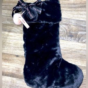 Victoria secret fluffy black stocking